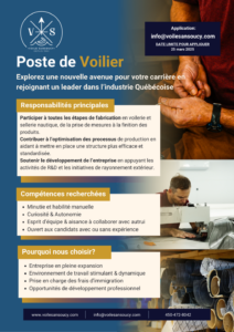 Voile Sansoucy Poste Voilier - La voilerie Sansoucy recrute! - Quimper Brest